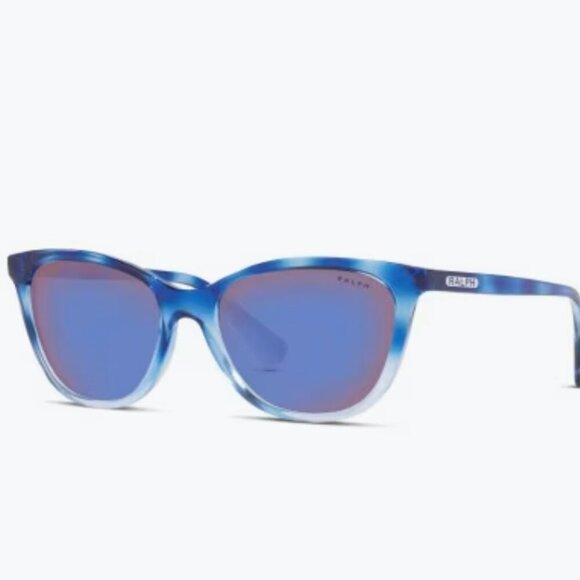 NEW Ralph Lauren Blue Tortoise Shell Cat Eye Sunglasses RA5259 - Picture 1 of 9